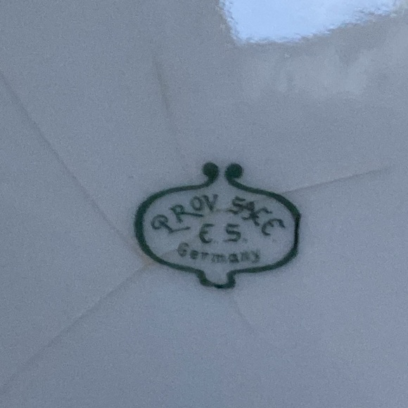 Antique Prov Saxe Germany serving bowl. And 4 individual dessert dishes - Picture 8 of 13